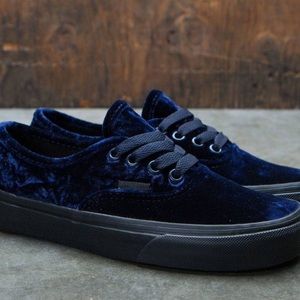 Navy Velvet Vans